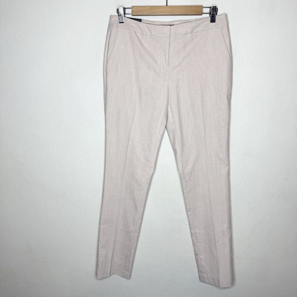 New Tommy Hilfiger Princeton‎ Slim Leg Dress Business Pink White Pants Women's 4